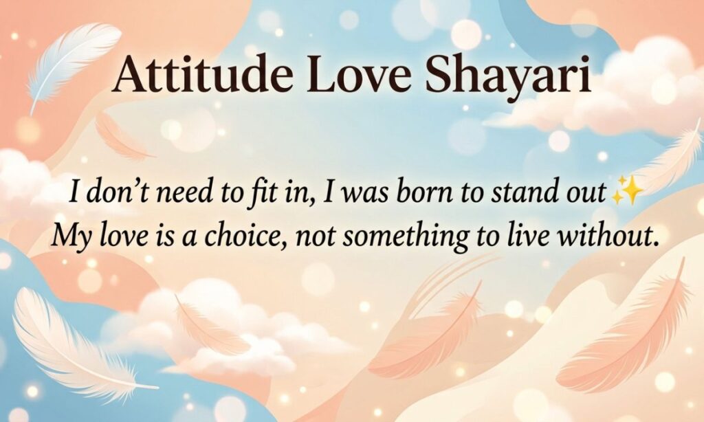 Attitude Love Shayari