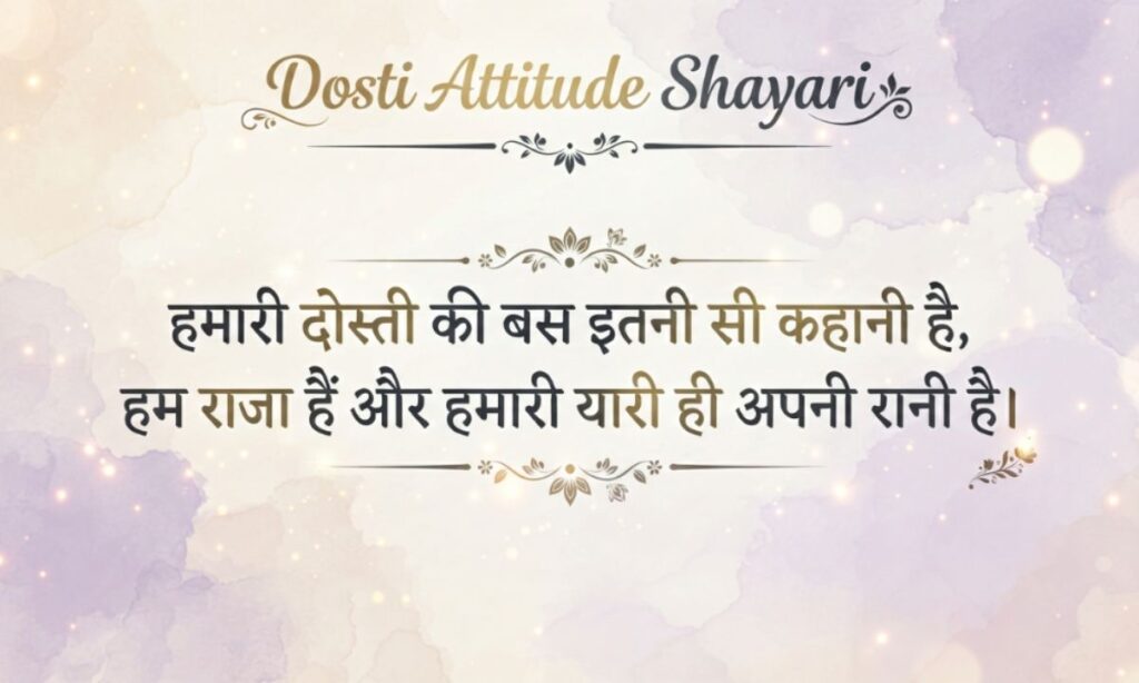 Dosti Attitude Shayari (8)